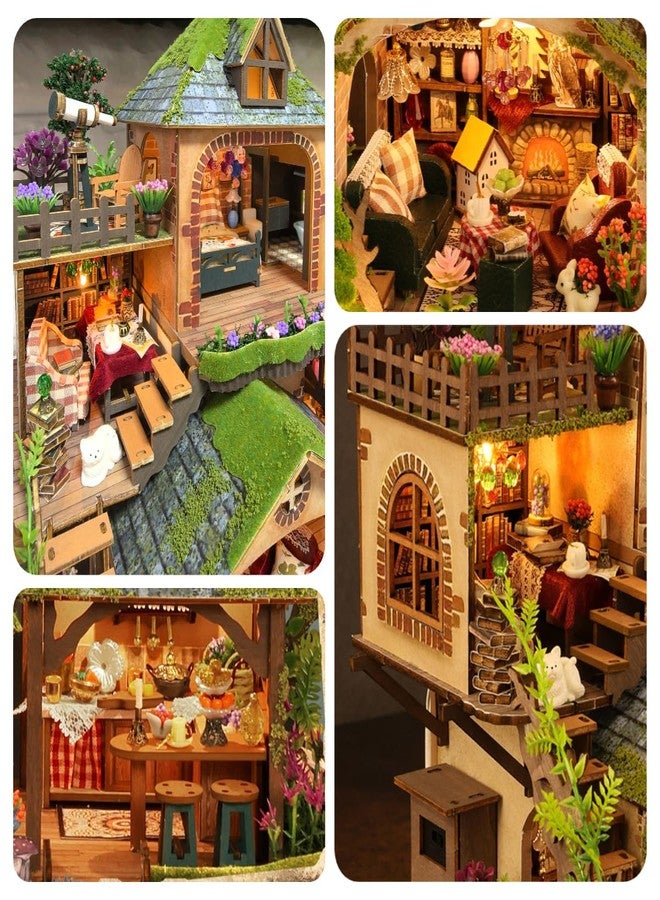 RHZN Miniature House Kit, Dollhouse Kit, Miniature Kit, DIY Mini House Building Kit for Adult, Forest Adventure - Image 3